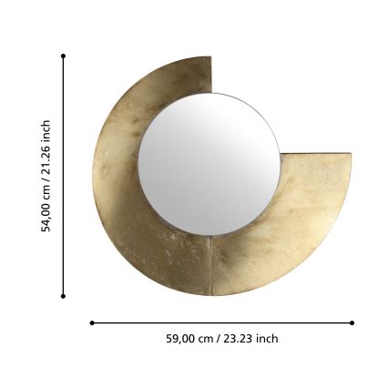 Eglo 425078 - Wandspiegel TOAMASINA 54x59 cm goudkleurig