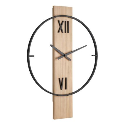 Eglo - Wand klok 1xAA 56x40 cm hout/metaal