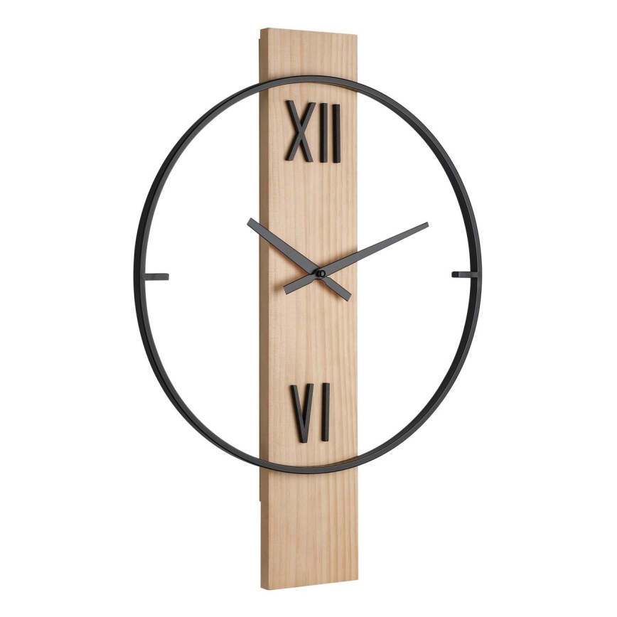 Eglo - Wand klok 1xAA 56x40 cm hout/metaal