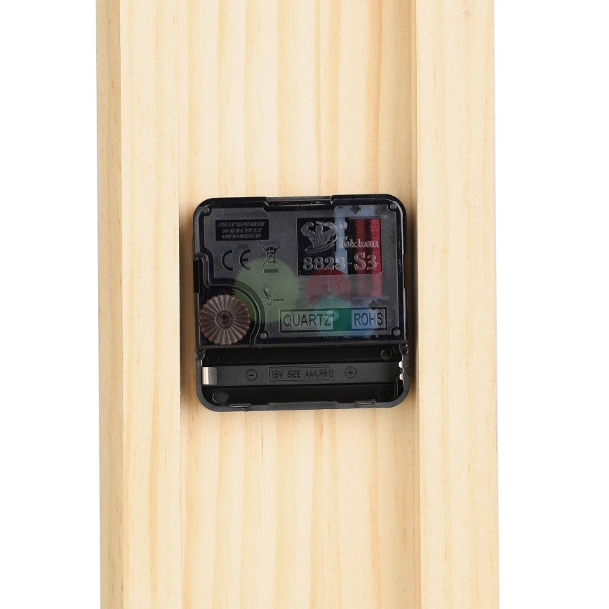 Eglo - Wand klok 1xAA 56x40 cm hout/metaal