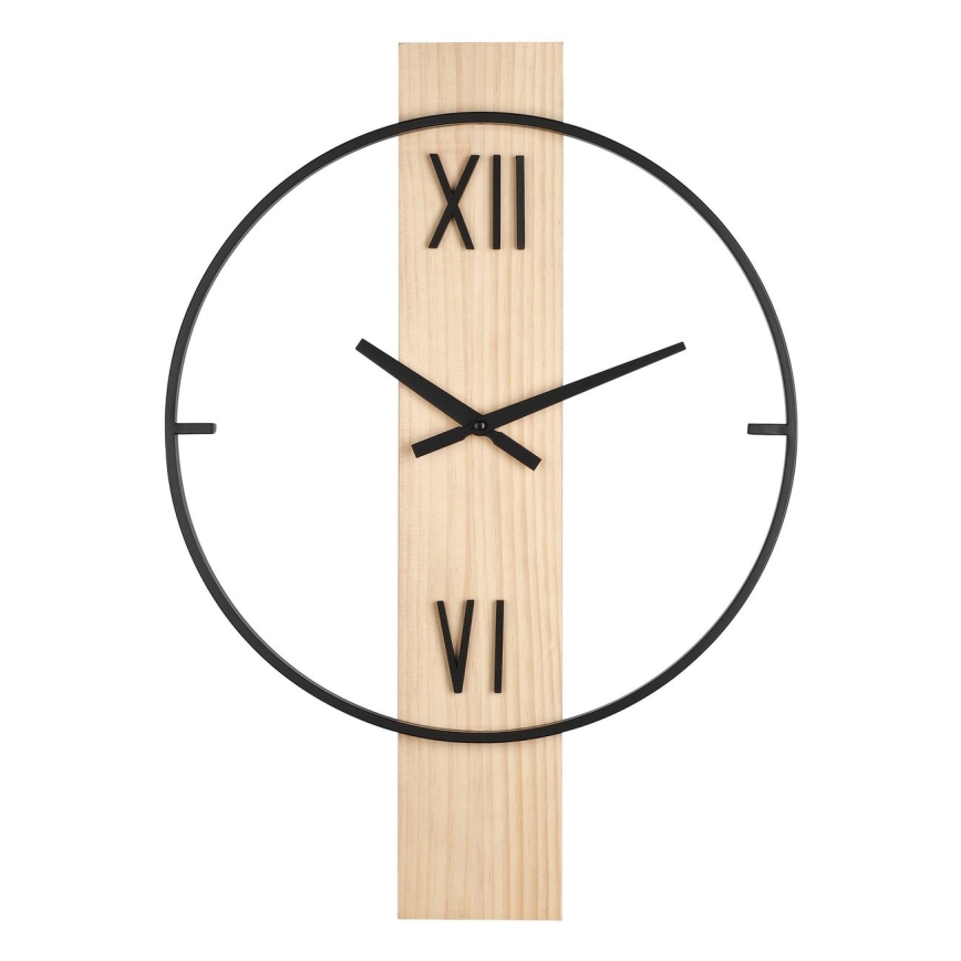 Eglo - Wand klok 1xAA 56x40 cm hout/metaal
