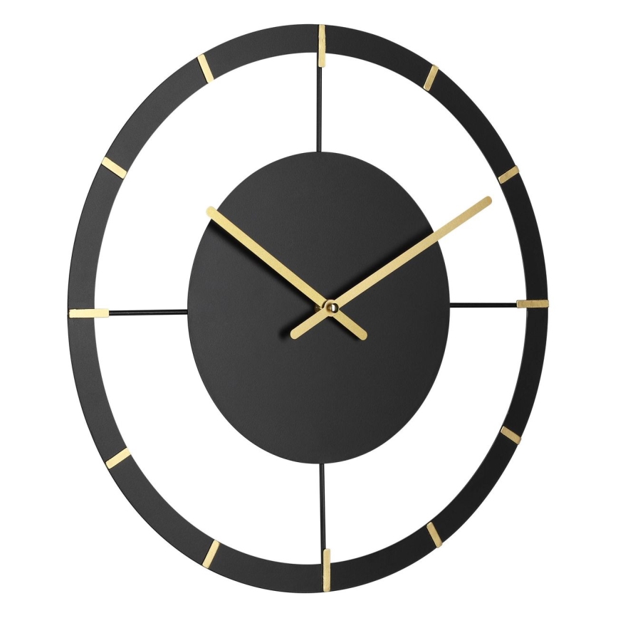 Eglo - Wand klok 1xAA diameter 40 cm zwart/goud