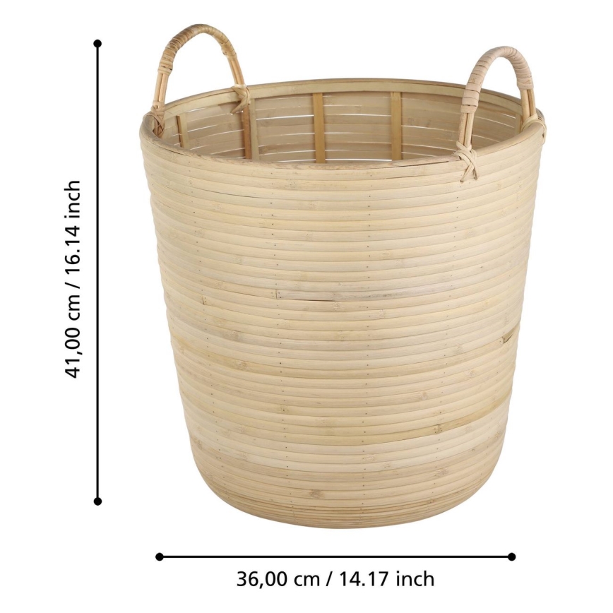Eglo - Decoratieve mand 41x36 cm beige