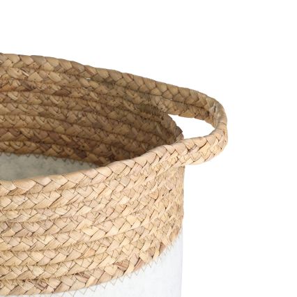 Eglo 426584 - Set van 2 decoratieve manden NANAE 30x31 cm wit/beige