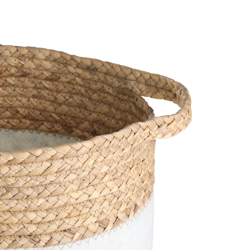 Eglo 426584 - Set van 2 decoratieve manden NANAE 30x31 cm wit/beige