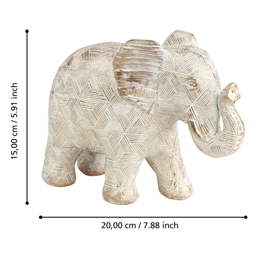 Eglo - Decoratie 15x20 cm olifant/hars
