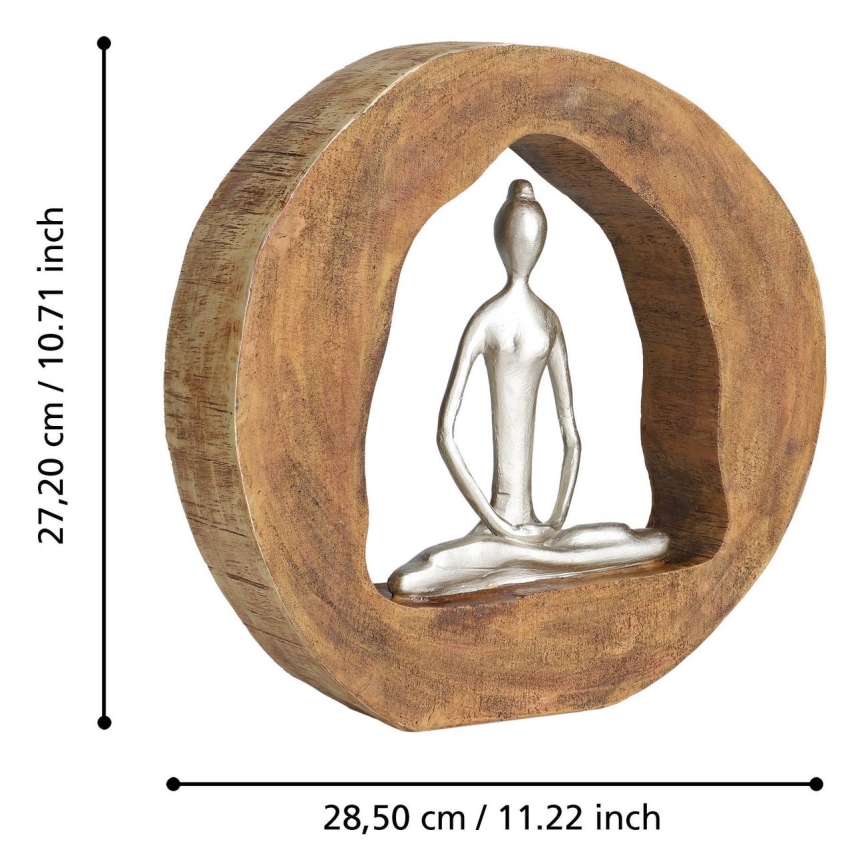 Eglo - Decoratie 27,2x28,5 cm hout/hars