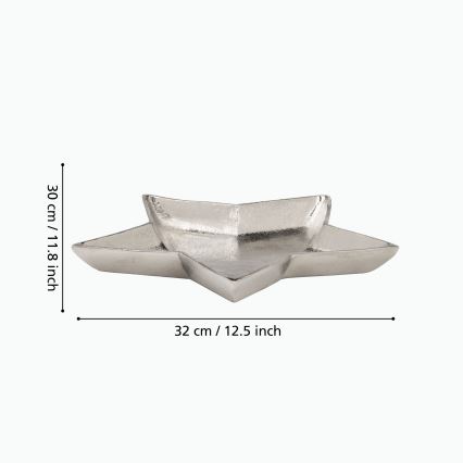 Eglo 427425 - Decoratief dienblad AMBOLOSY 30 x 32 cm zilver