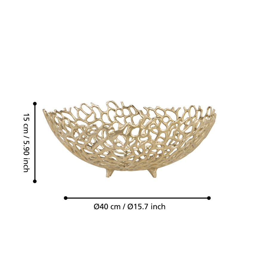 Eglo 427496 - Decoratieve schaal KIMITSU Ø 40 cm goudkleurig