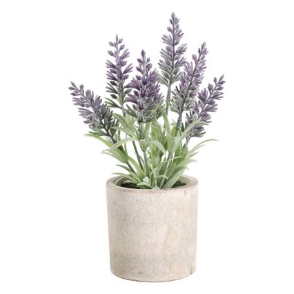 Eglo - Kunstplant in een bloempot 22x8 cm lavendel