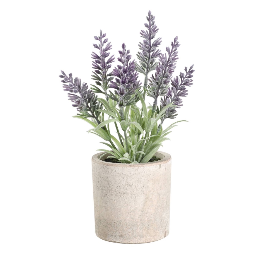 Eglo - Kunstplant in een bloempot 22x8 cm lavendel