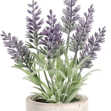 Eglo - Kunstplant in een bloempot 22x8 cm lavendel
