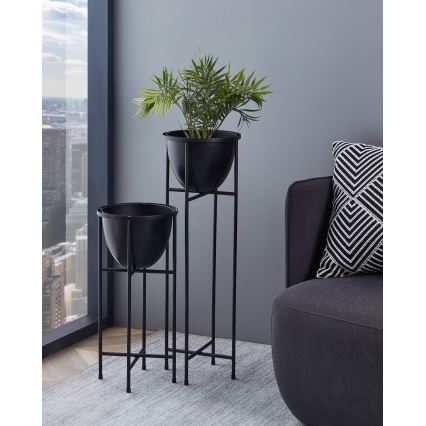 Eglo - Metalen bloempot 73x23,5 cm zwart