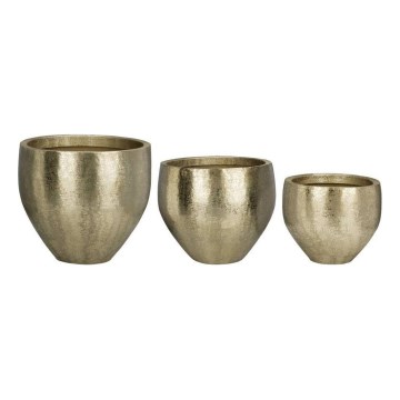 Eglo 428094 - set van 3 metalen vazen OKAYAMA 92x86 cm goudkleurig