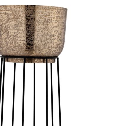 Eglo - SET 3x Metalen bloempot zwart/goud