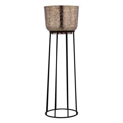 Eglo - SET 3x Metalen bloempot zwart/goud