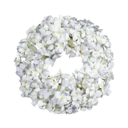 Eglo - Kunstmatige bloemenkrans diameter 35 cm blauw