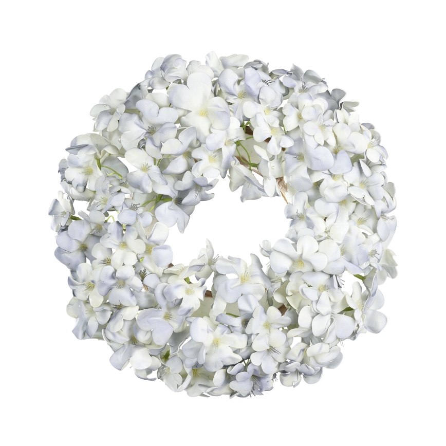 Eglo - Kunstmatige bloemenkrans diameter 35 cm blauw