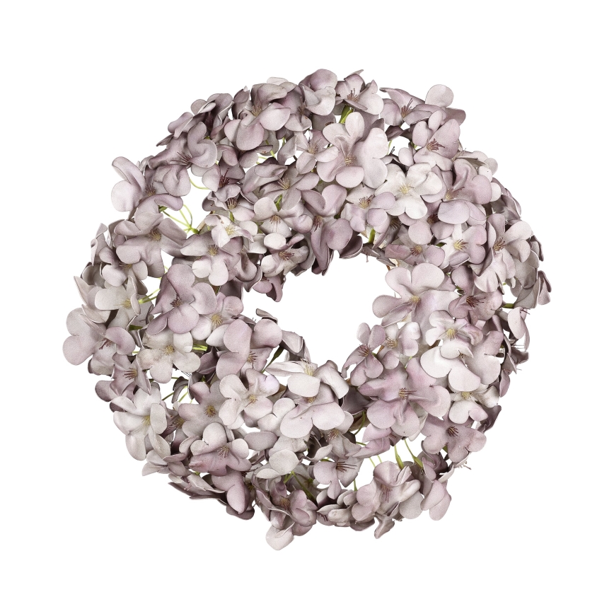 Eglo - Kunstmatige bloemenkrans diameter 35 cm paars