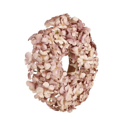 Eglo - Kunstmatige bloemenkrans diameter 35 cm roze