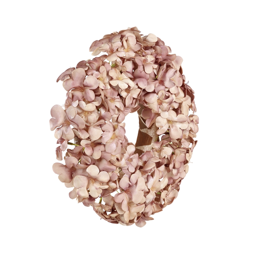Eglo - Kunstmatige bloemenkrans diameter 35 cm roze
