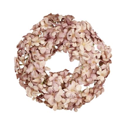 Eglo - Kunstmatige bloemenkrans diameter 35 cm roze