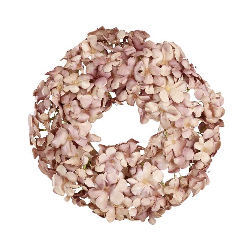 Eglo - Kunstmatige bloemenkrans diameter 35 cm roze