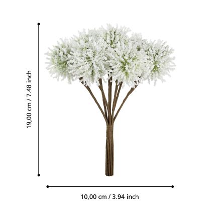 Eglo - Kunstbloem 19 cm wit