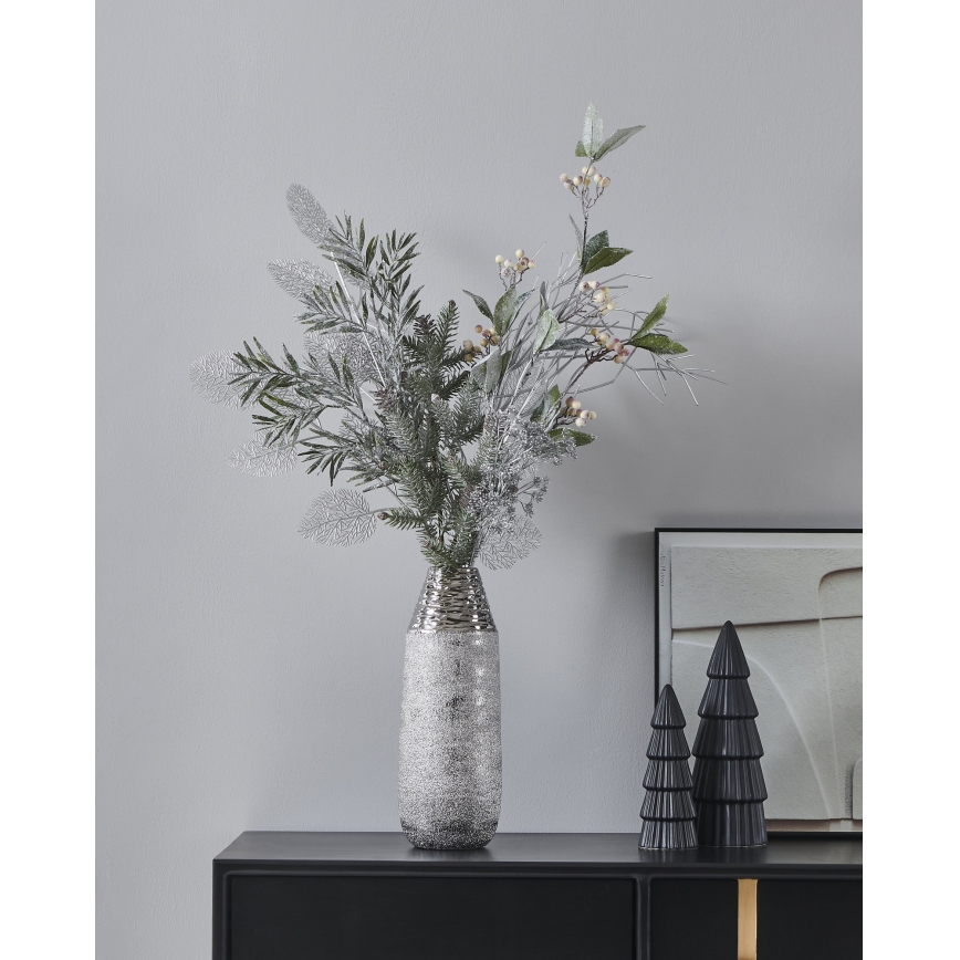 Eglo - Kunstbloem 87,5 cm zilver