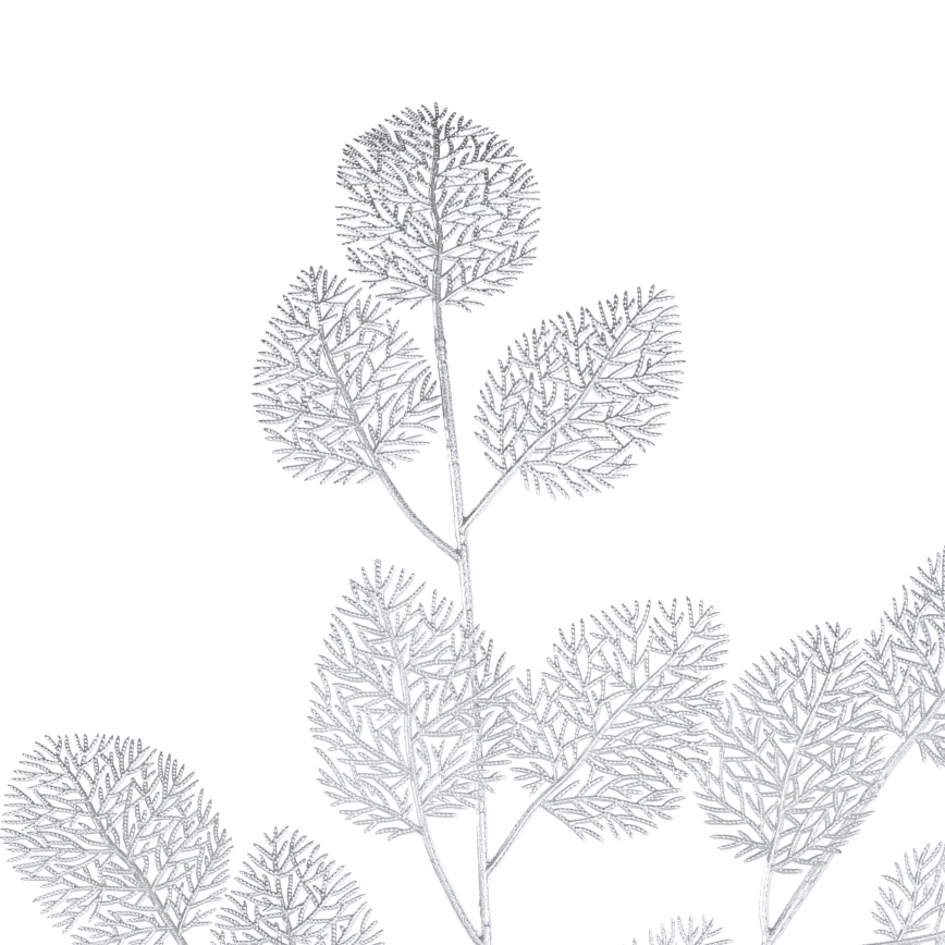 Eglo - Kunstbloem 87,5 cm zilver