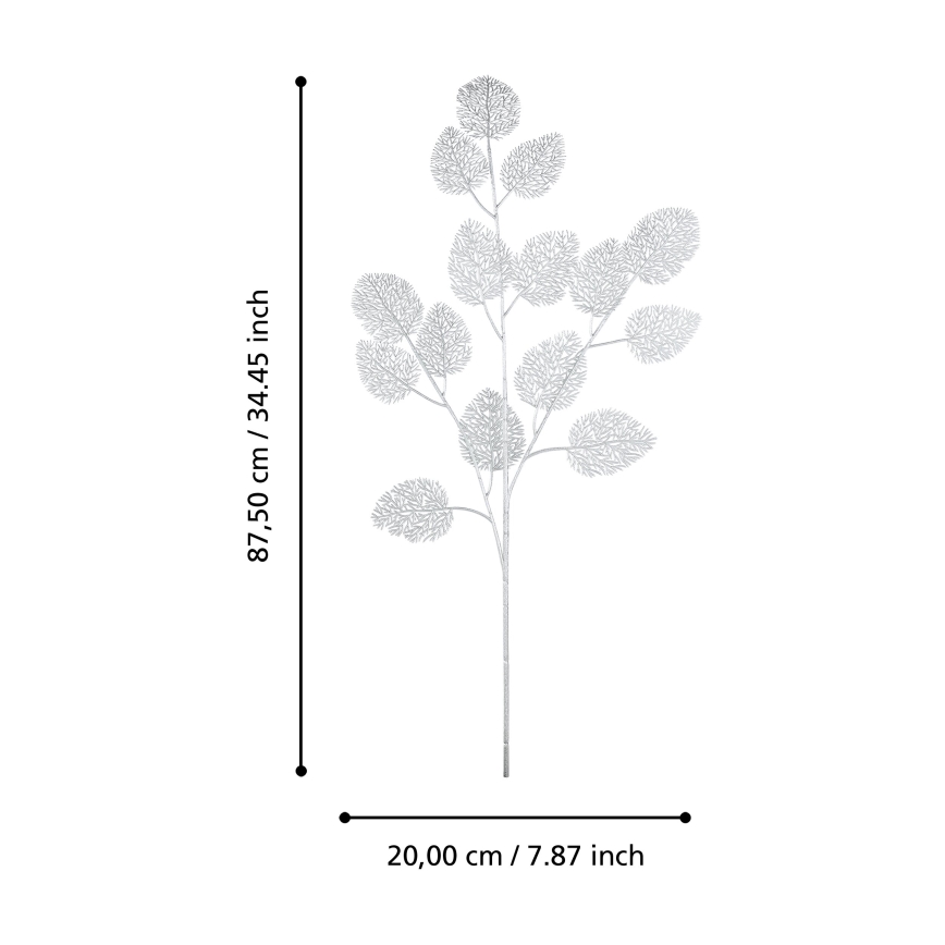 Eglo - Kunstbloem 87,5 cm zilver
