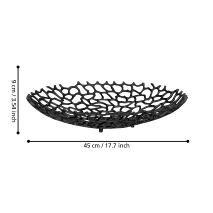 Eglo 429737 - Decoratieve schaal KIMITSU Ø 45 cm zwart