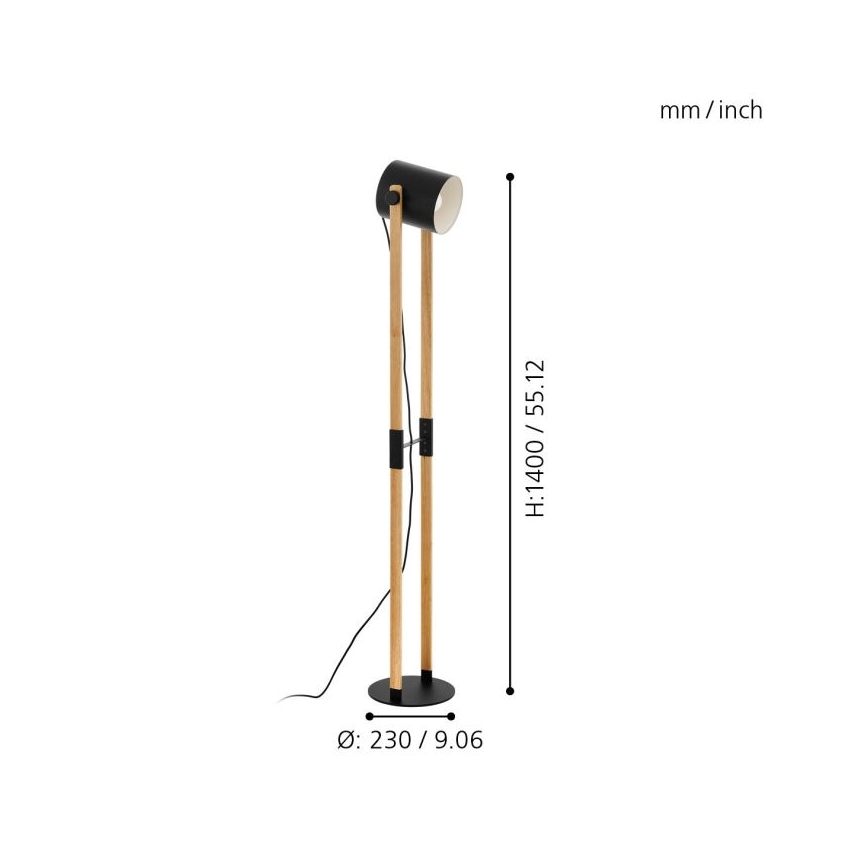 Eglo - Vloerlamp 1x E27 / 28W / 230V