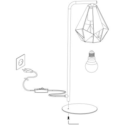 Eglo - Tafellamp 1x E27 / 60W / 230V