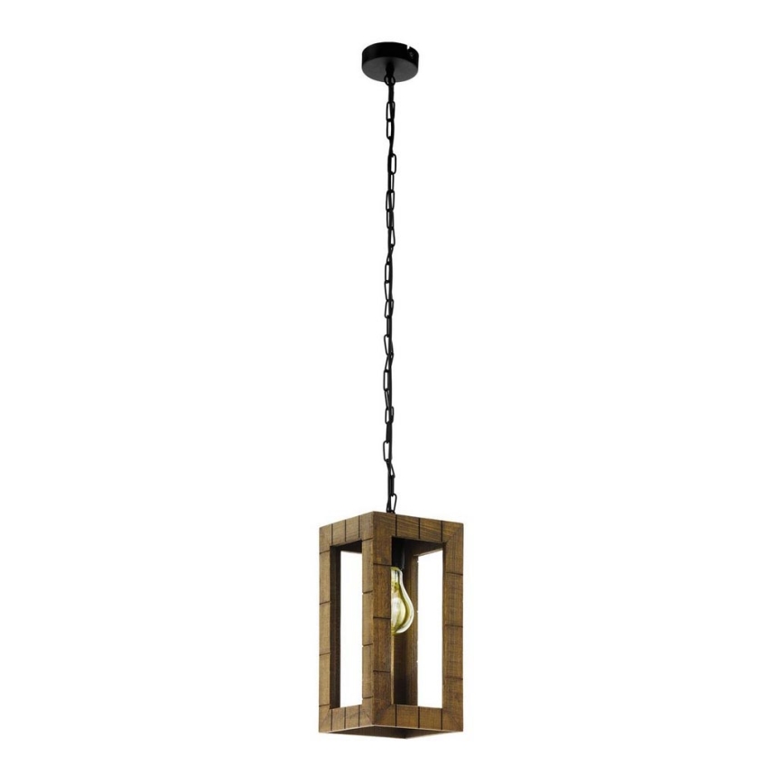 Eglo 43105 - Hanglamp aan ketting TAKHIRA 1xE27/60W/230V esdoorn