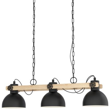 Eglo - Hanglamp aan ketting 3x E27 / 28W / 230V