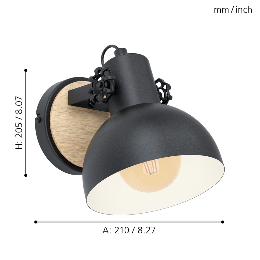 Eglo - Wandlamp 1x E27 / 28W / 230V
