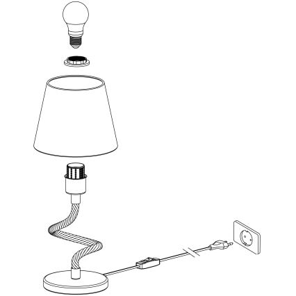 Eglo - Tafellamp 1xE27/28W/230V