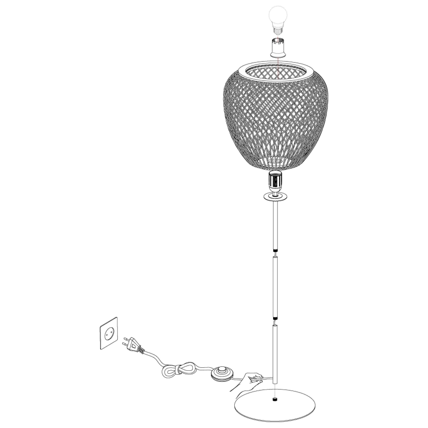 Eglo - Vloerlamp 1xE27/40W/230V