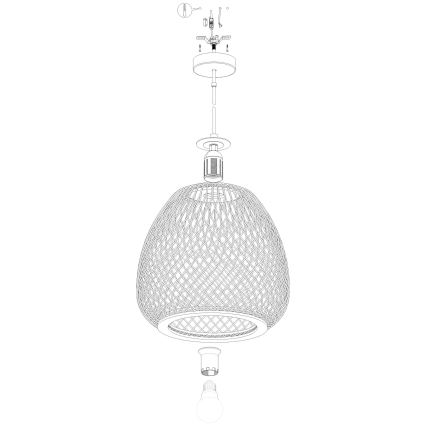 Eglo - Hanglamp aan koord 1xE27/40W/230V