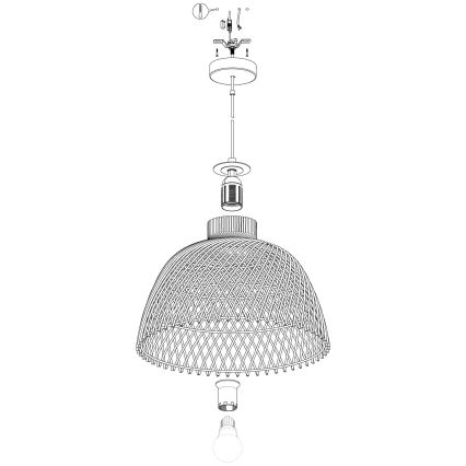 Eglo - Hanglamp aan koord 1xE27/40W/230V