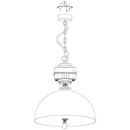 Eglo - Hanglamp aan ketting 1xE27/40W/230V