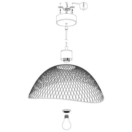 Eglo - Hanglamp aan koord 1xE27/60W/230V