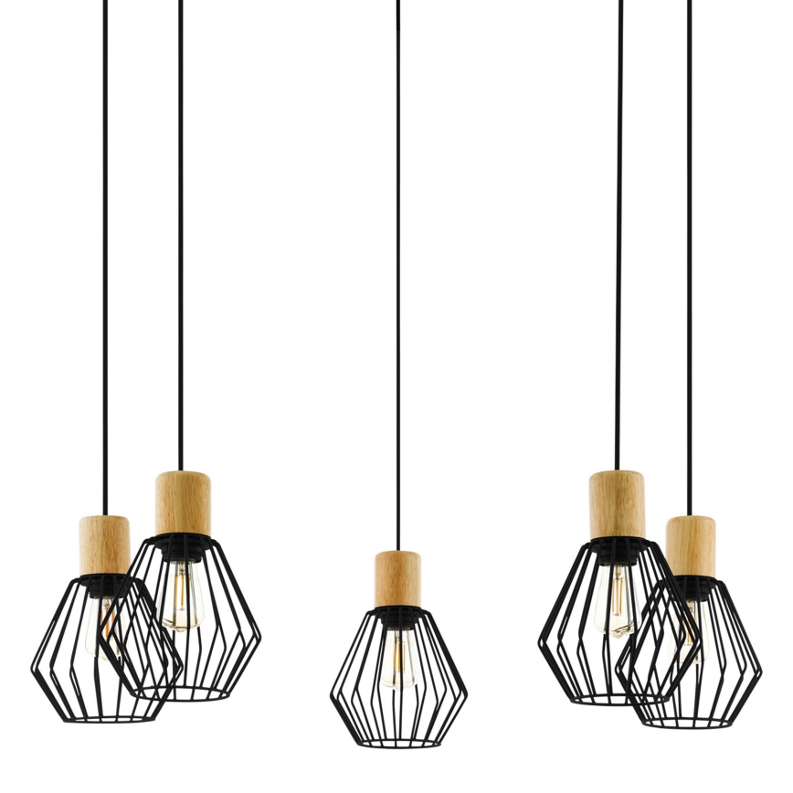Eglo - Hanglamp aan een koord 5xE27/60W/230V spin