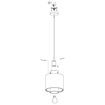 Eglo - Hanglamp aan koord 1xE27/40W/230V