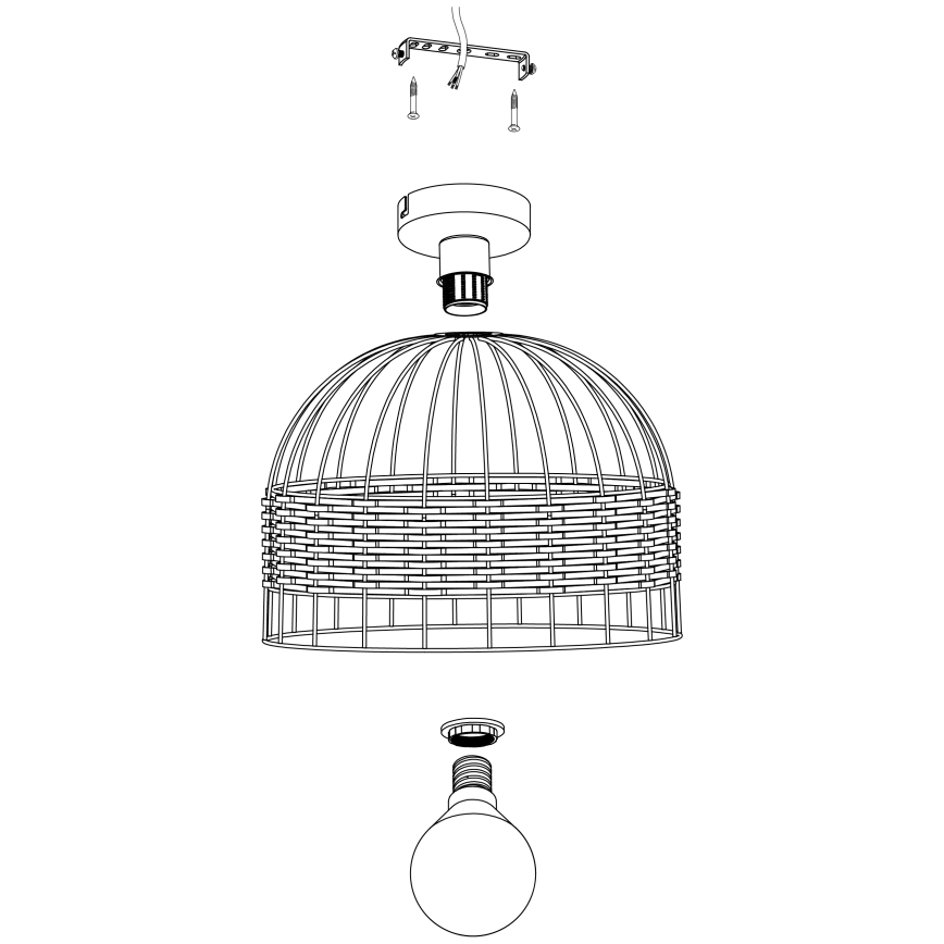 Eglo - Plafondlamp 1xE27/60W/230V