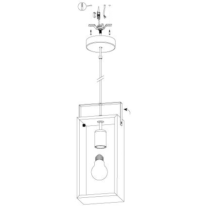Eglo - Hanglamp aan koord 1xE27/40W/230V