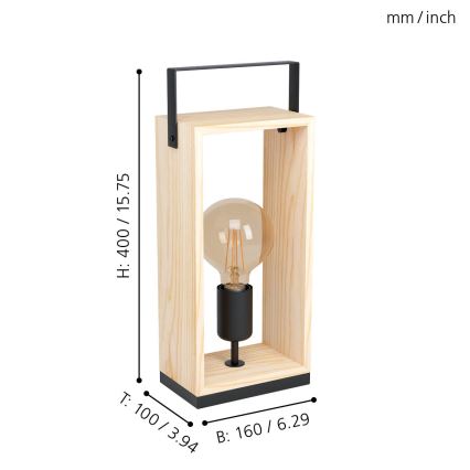 Eglo - Tafellamp 1xE27/40W/230V