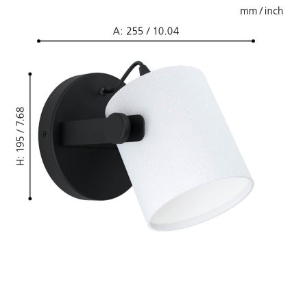 Eglo - Wandlamp 1xE27/28W/230V