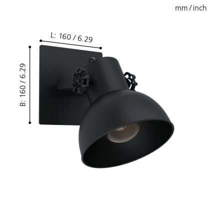 Eglo 43431 - Wandlamp BARNSTAPLE 2 1xE27/28W/230V